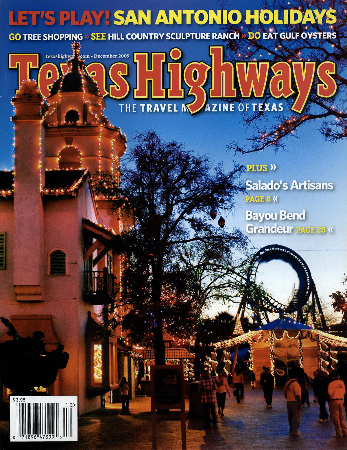 The December 2009 Cover of Texas Highways Magazine