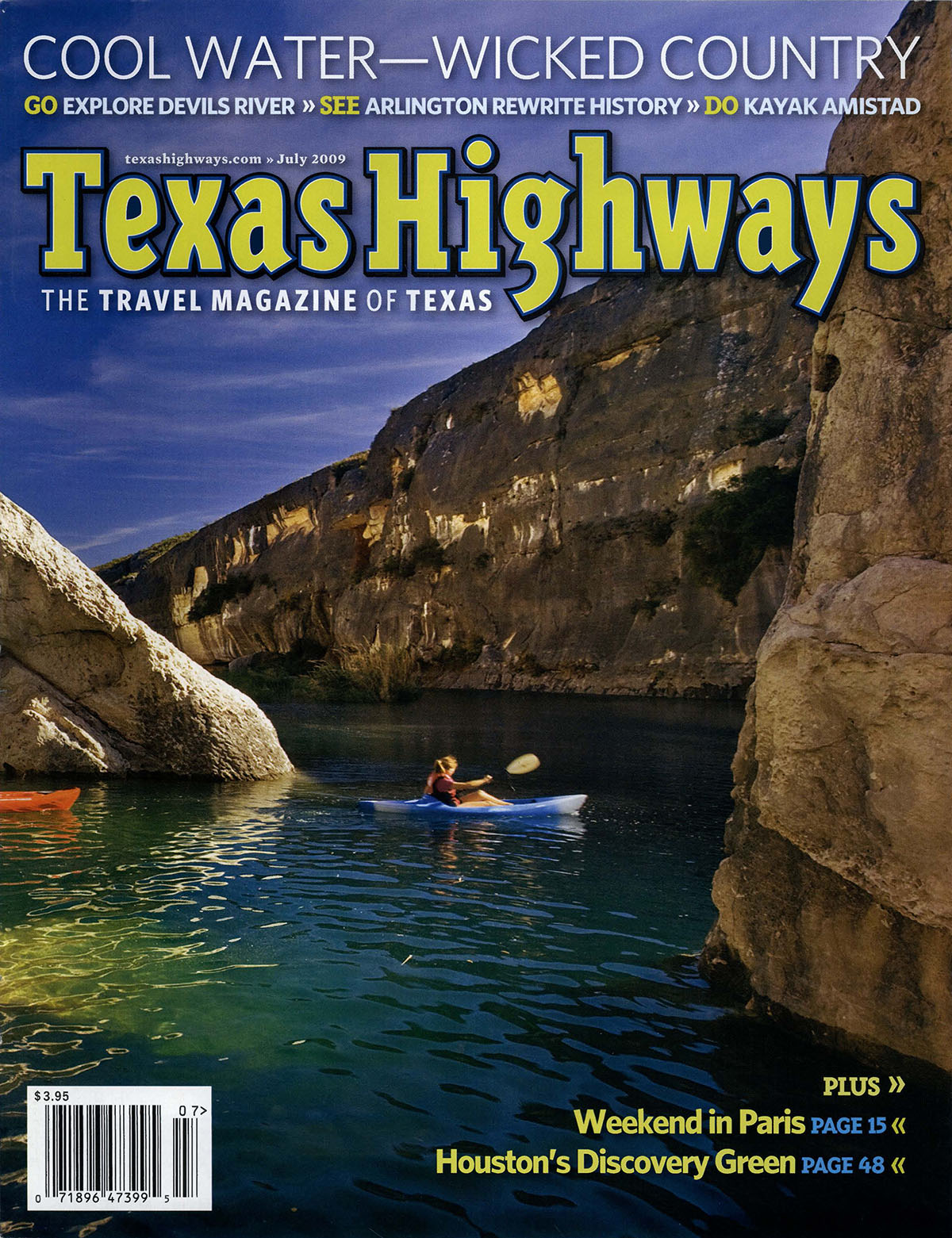 The July 2009 Cover of Texas Highways Magazine