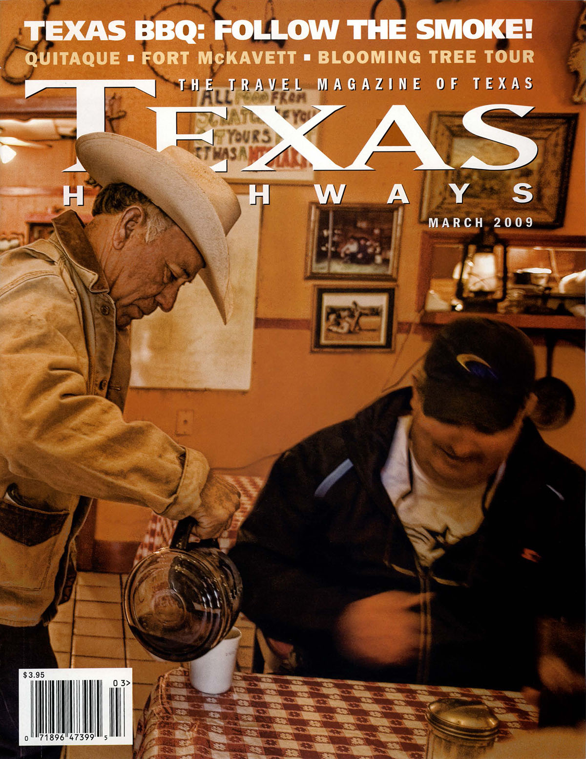 The March 2009 Cover of Texas Highways Magazine