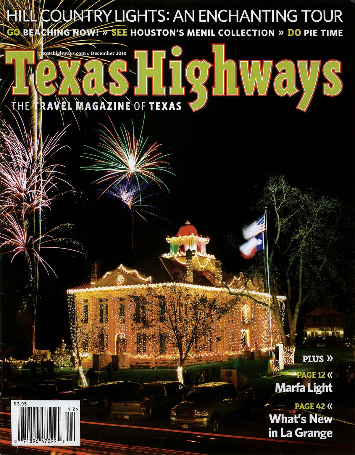 The December 2010 cover of Texas Highways Magazine