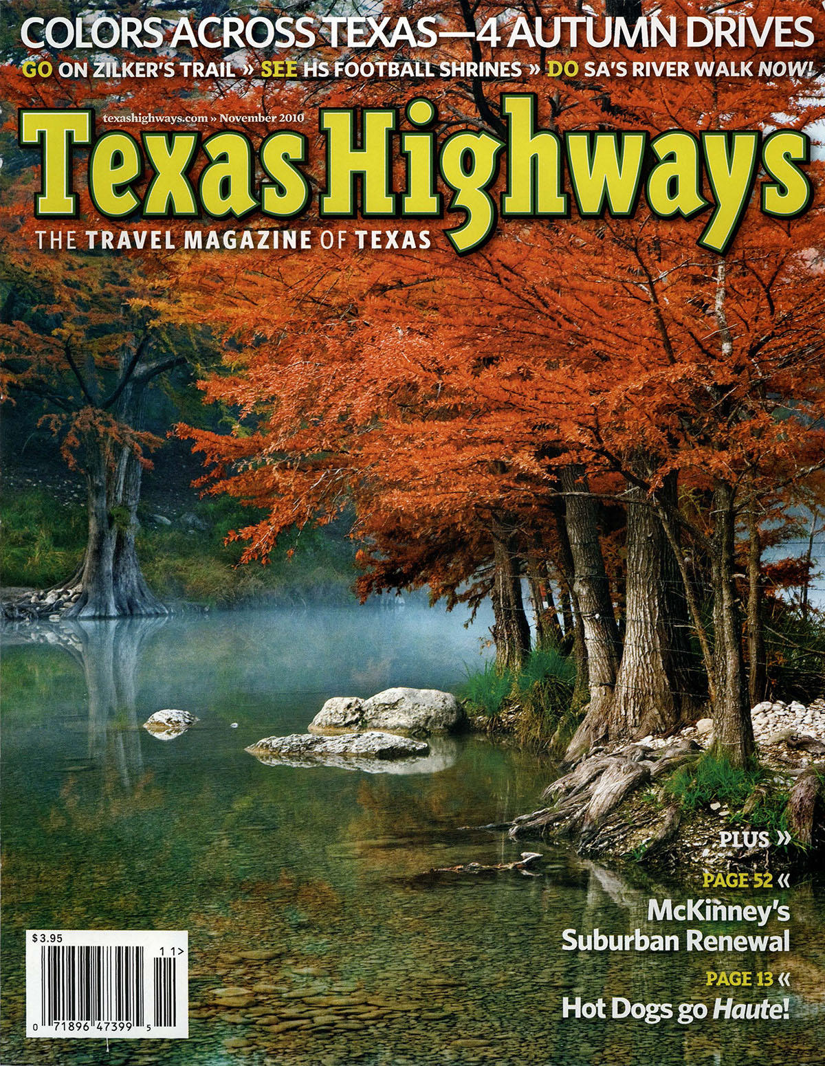 The November 2010 cover of Texas Highways Magazine