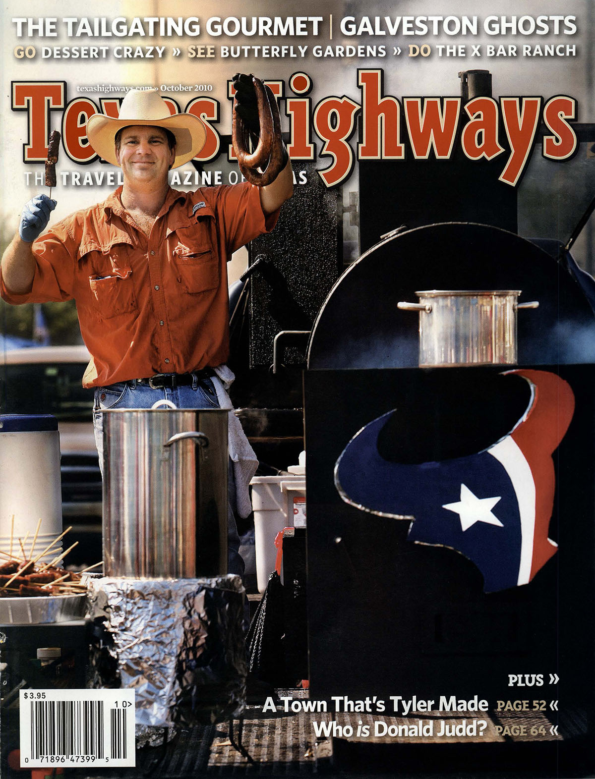 The October 2010 cover of Texas Highways Magazine