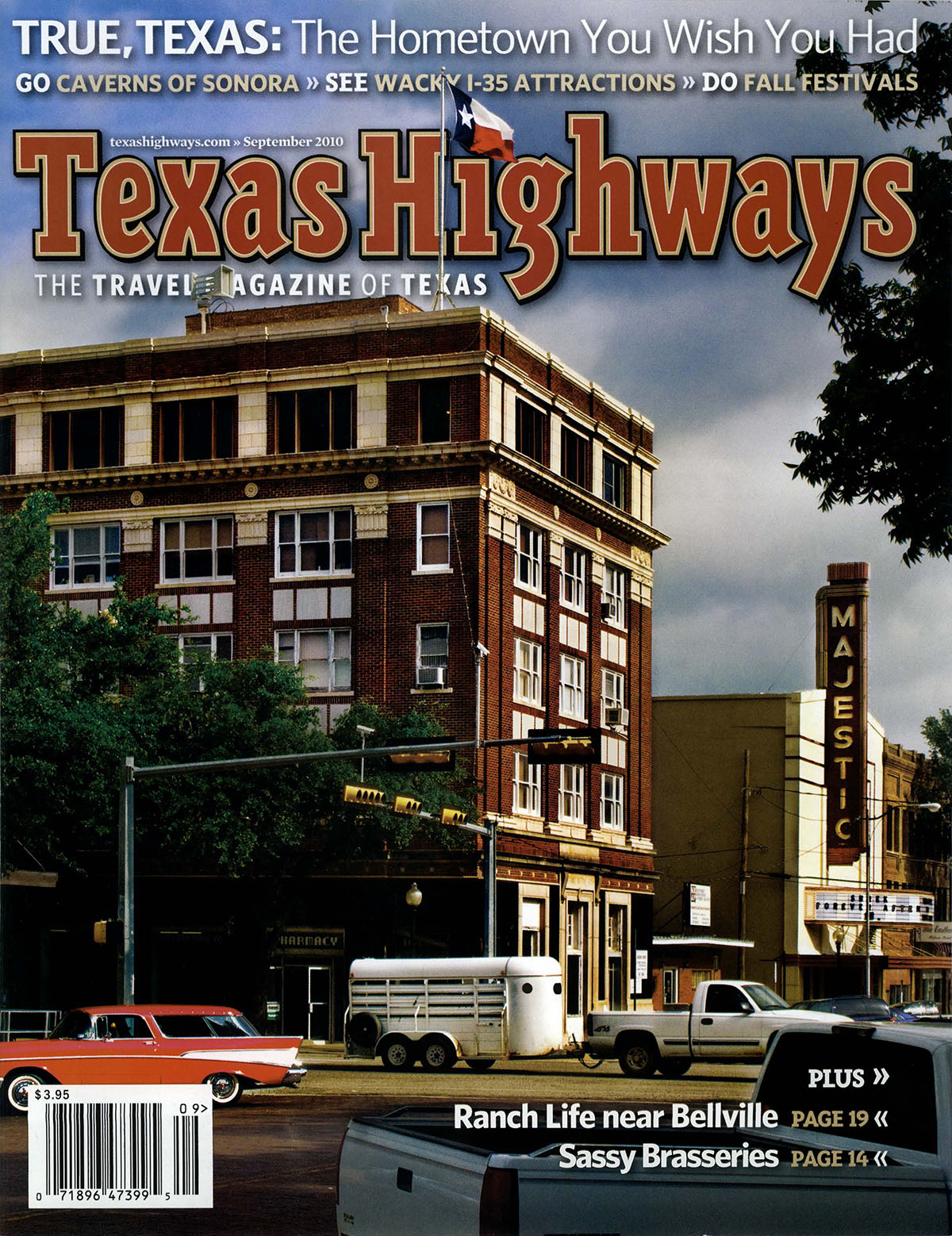 The September 2010 cover of Texas Highways Magazine