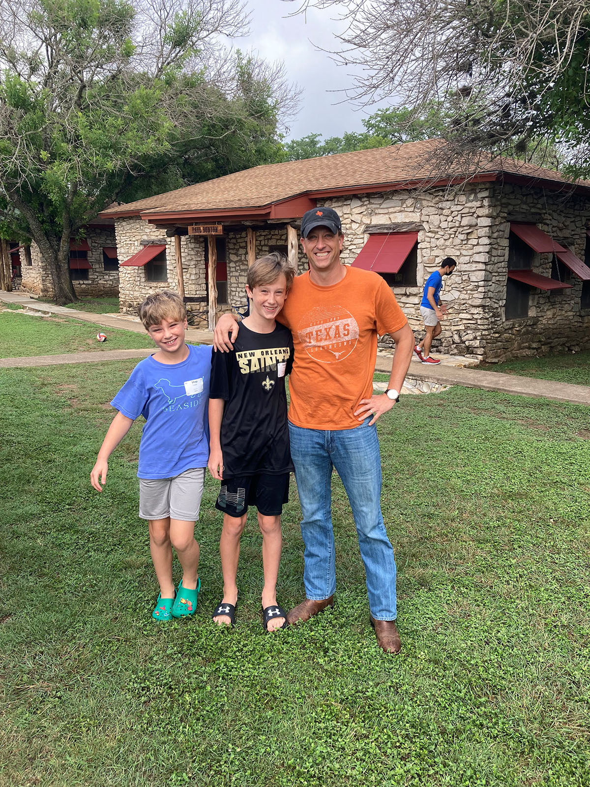 Rob Frazer and his sons at camp rio vista