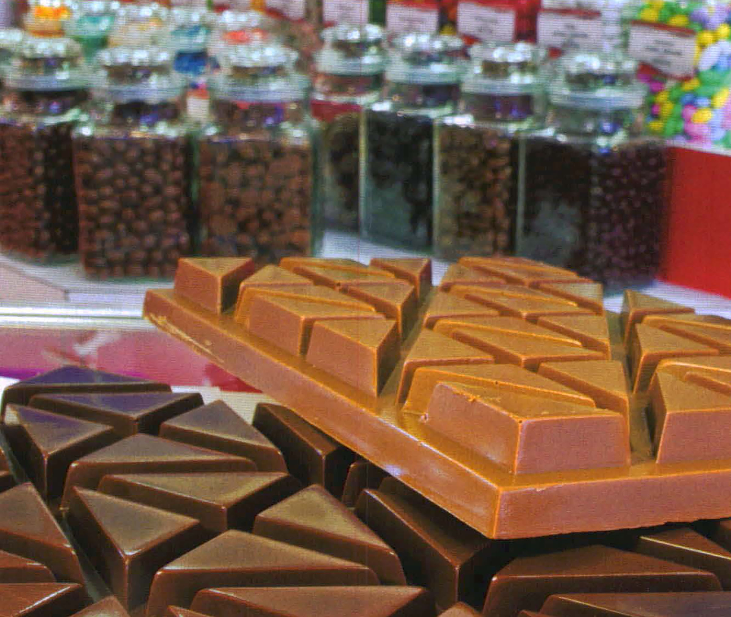 Close-up photo of two chocolate bars