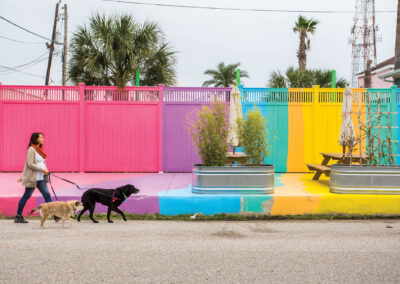 A Colorful Walk Along Market Street in Galveston