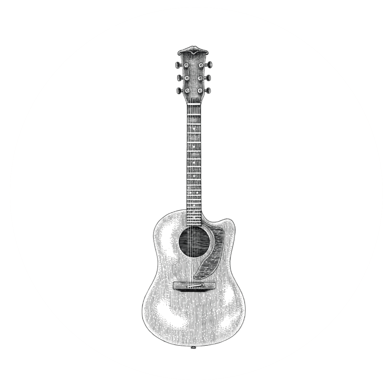 An illustration of a guitar