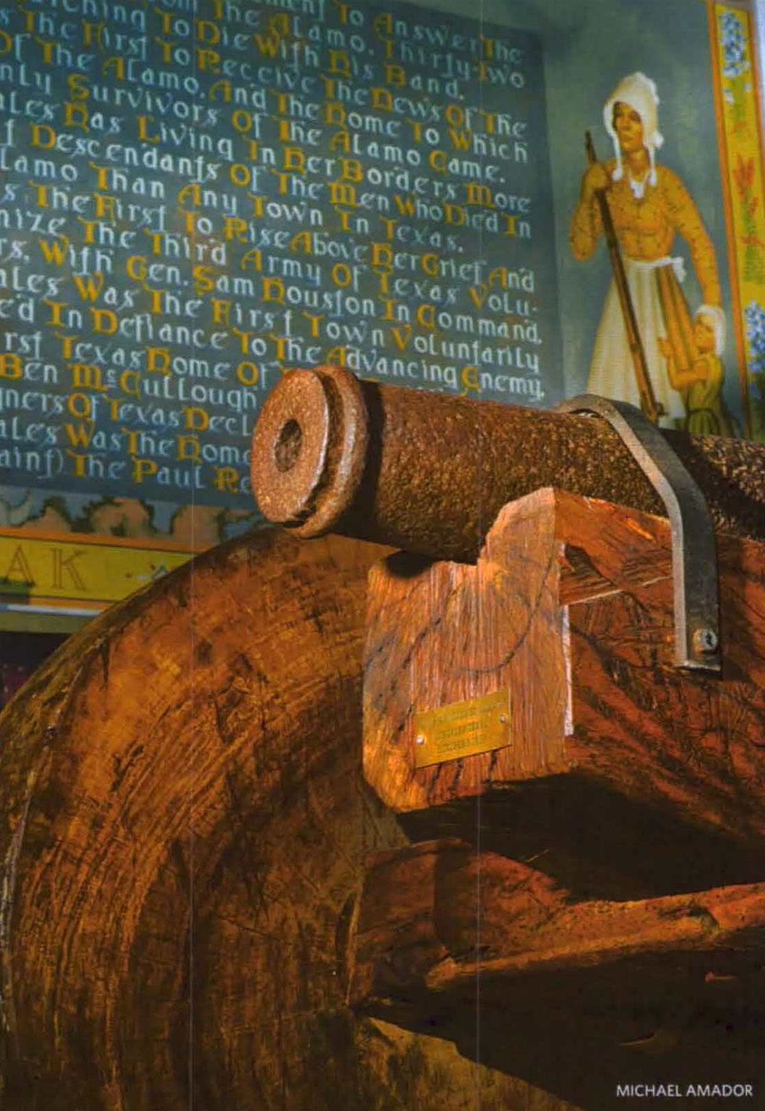 A wooden cannon