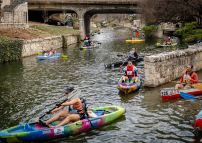 Participants and Spectators Alike Cheer for the San Antonio River Basin Paddling Race Series