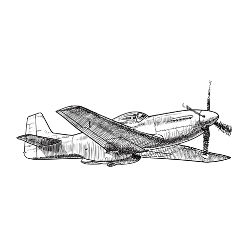 An illustration of an air force plane