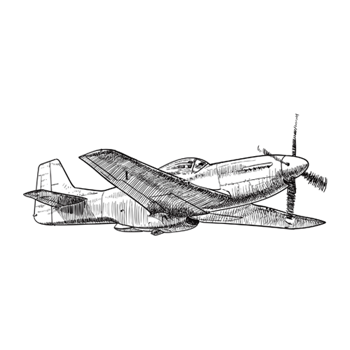 An illustration of an air force plane