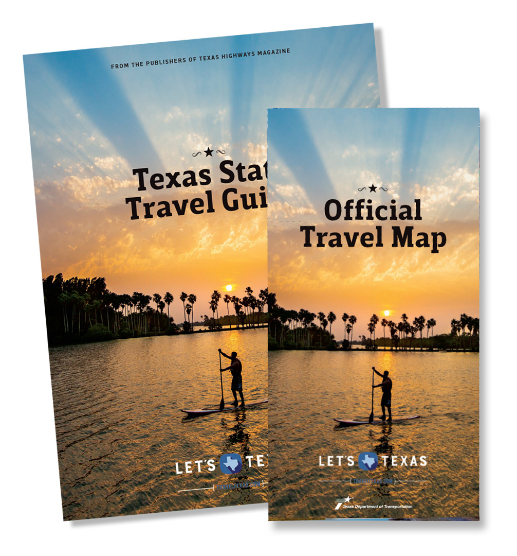 An image of the 2022 cover of the Texas State Travel Guide and Official Travel Map