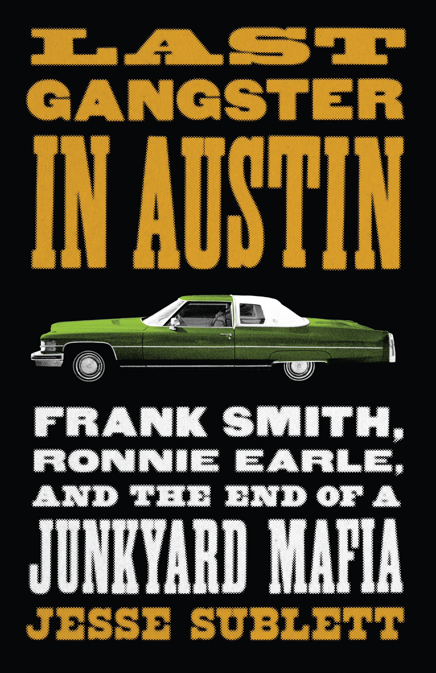 Color image of a book cover with a car on it