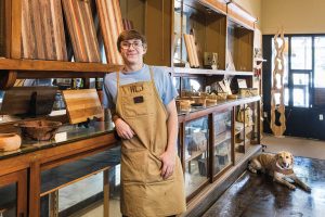 A Self-Taught Woodworker Practices His Craft on the Gilmer Town Square