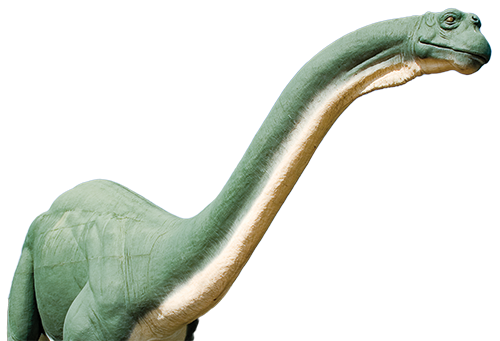 A large green dinosaur