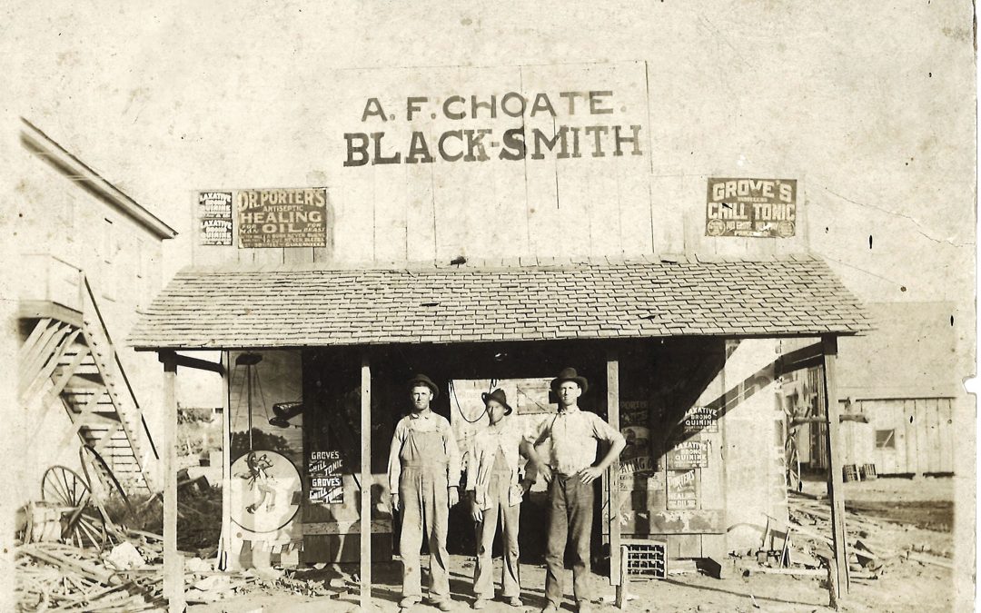 A Family Photo Depicts a Blacksmith Shop in Keller