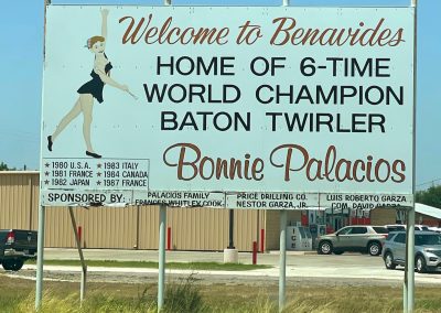 Roadside Oddity: How a Champion Baton Twirler Inspired Benavides’ Welcome Sign