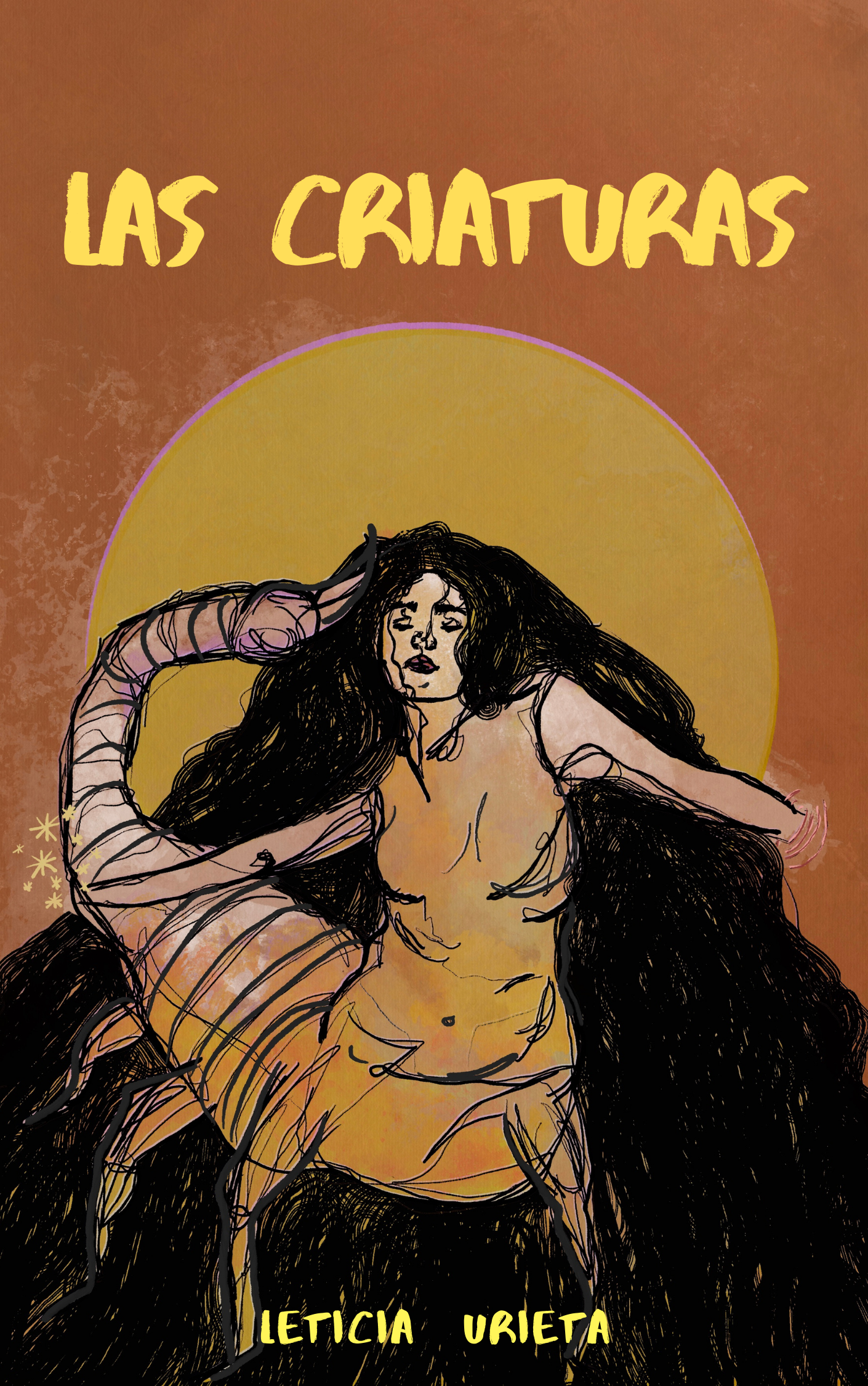 An illustrated cover with a woman and a title Las Criaturas
