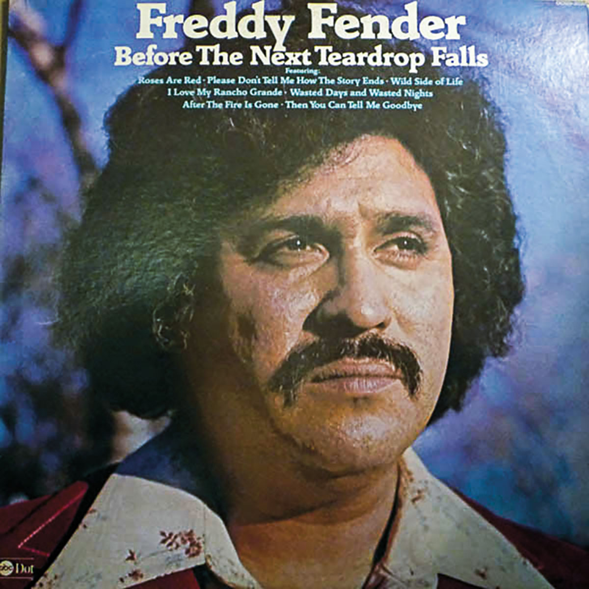 An album cover reading "Freddy Fender Before the Next Teardrop Falls"