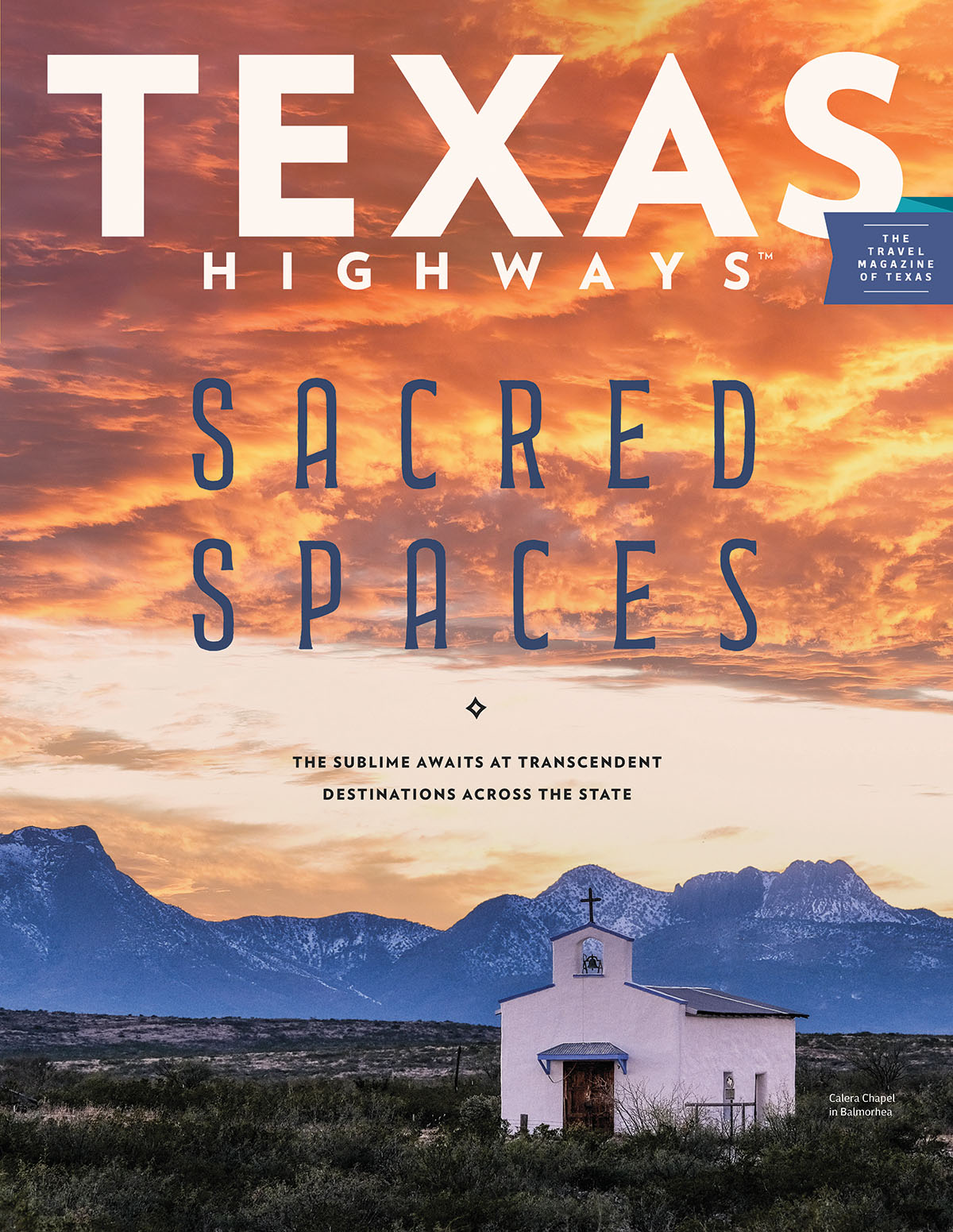 The January 2023 cover of Texas Highways Magazine, "The 2023 Travel Bucket List"