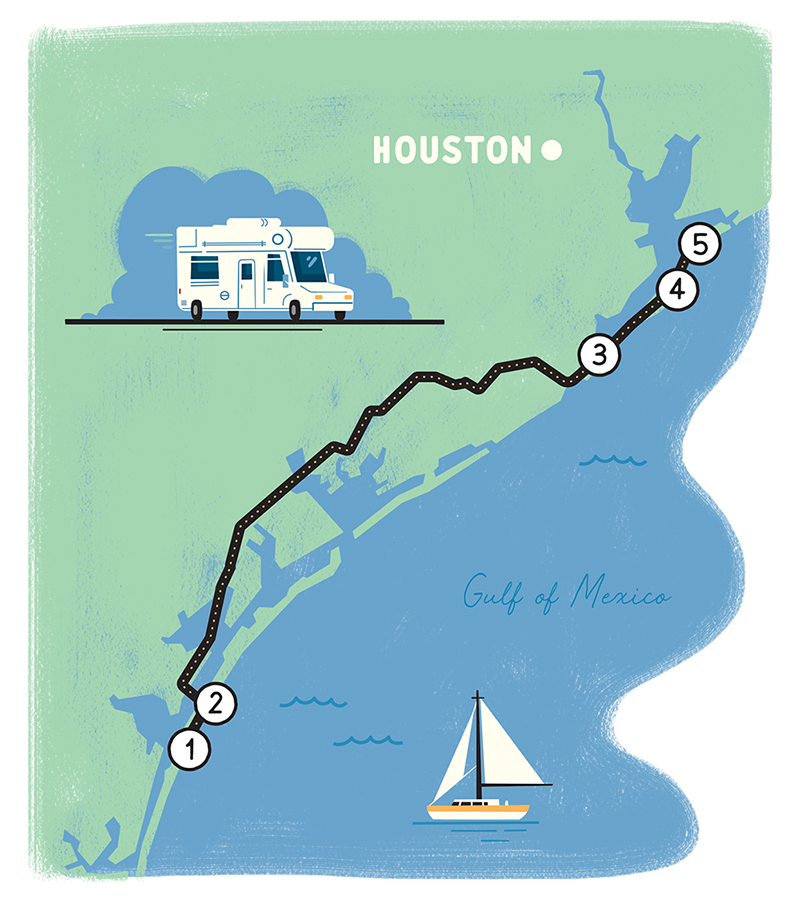 A map showing the location of the RV parks described below