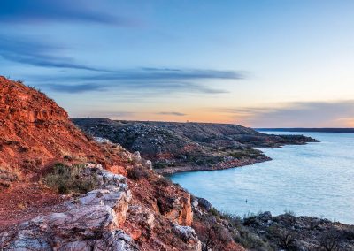 Under the Setting Sun at Lake Meredith