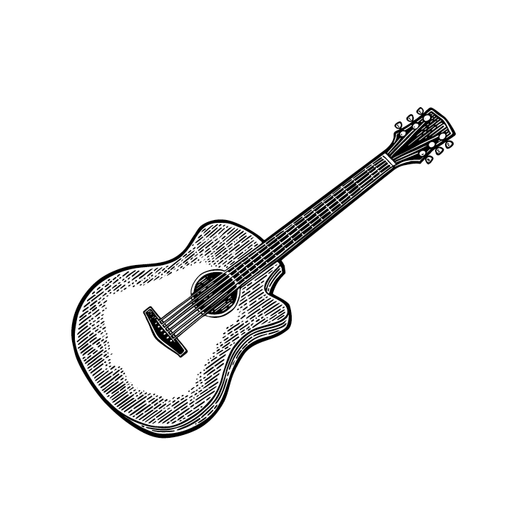 An illustration of a guitar
