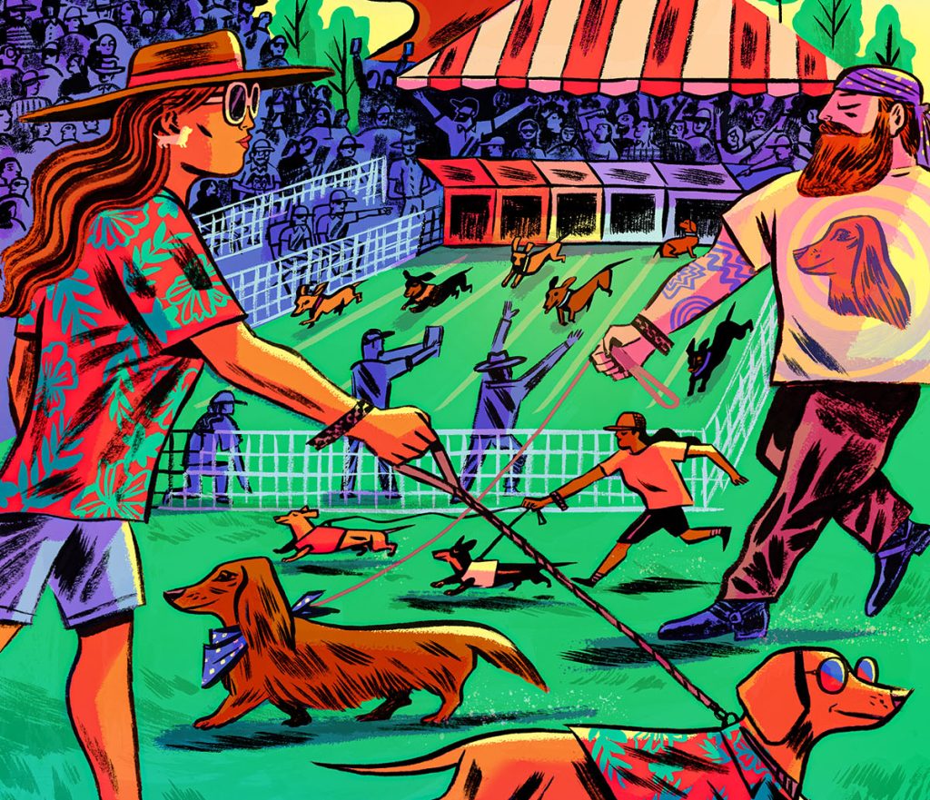 Wieners Never Quit at the Dog Races in Buda