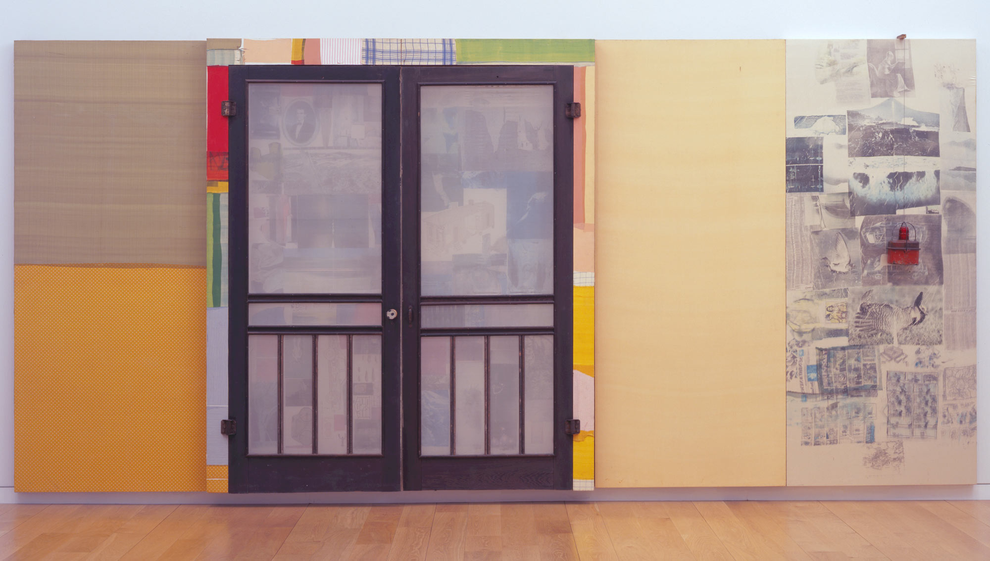 Two doors with paint on either side