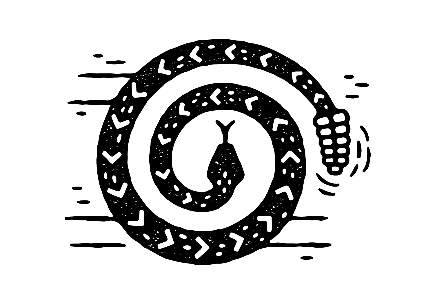An illustration of a rattlesnake
